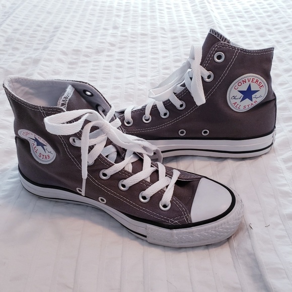 charcoal high top converse